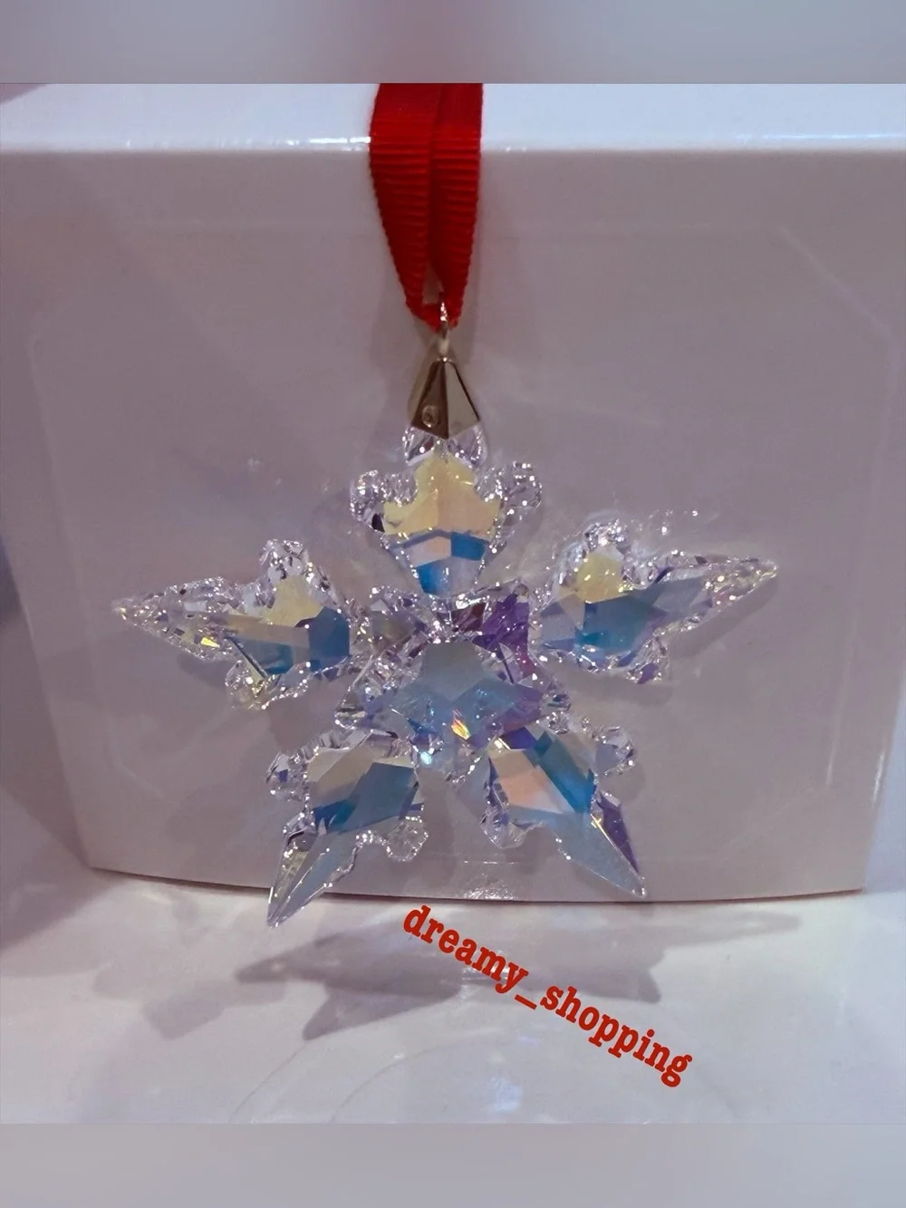 NIB Swarovski Exquisite 2026 Snowflake AB Star 2.6” Crystal Ornament #5764754